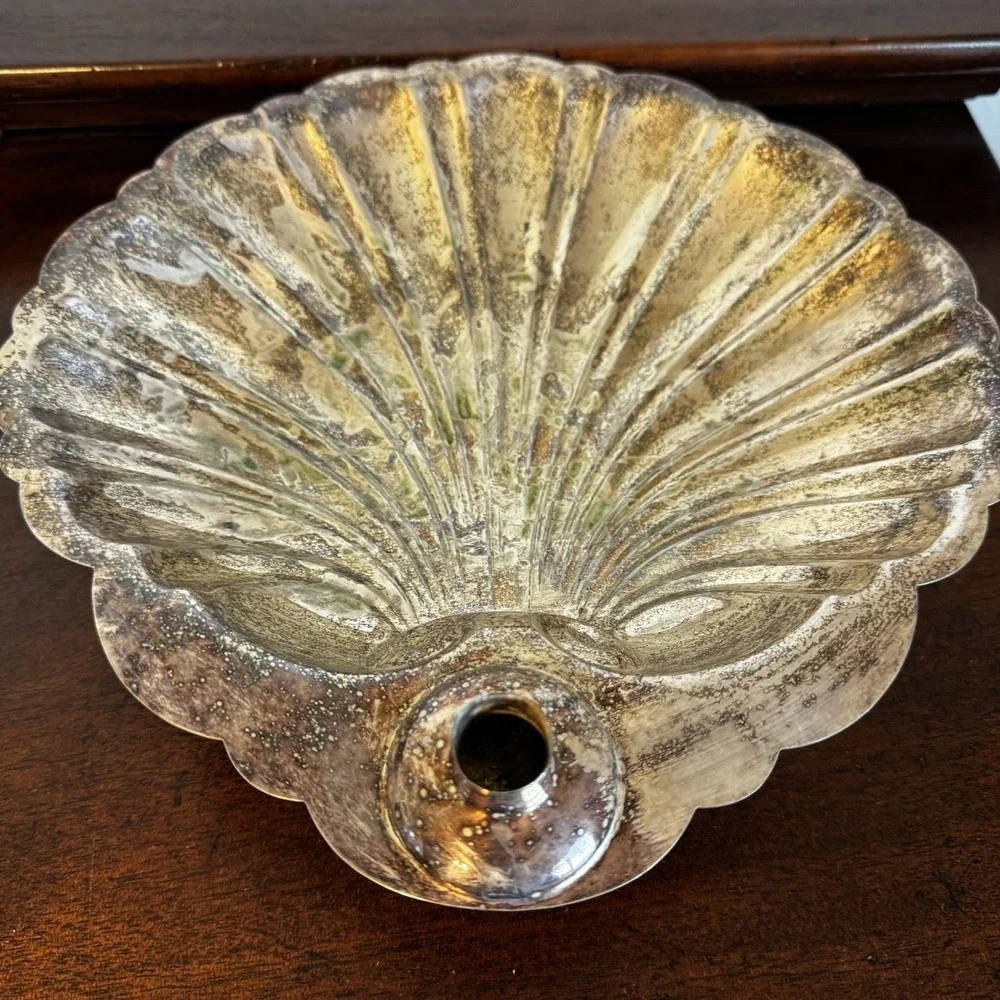 VNTG Fish Legs Shell Shape Scallop Bowl Candle Holder Bowl 10.75